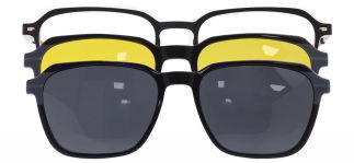 CARETTA CRTTA 7736-C.01 Clipon, Optik Genç Erkek,Kadın,Unisex Köşeli Çerçeveli Metal - CARETTA