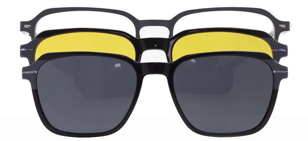 CARETTA CRTTA 7736-C.04 Clipon, Optik Genç Erkek,Kadın,Unisex Köşeli Çerçeveli Metal - 1