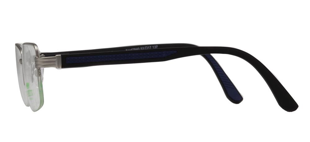 CARETTA CRTTA 7840-C.M01 Optik Genç,Yetişkin Erkek Köşeli Yarım Çerçeveli Metal - 3