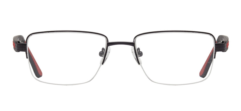 CARETTA CRTTA 7840-C.M06 Optik Genç,Yetişkin Erkek Köşeli Yarım Çerçeveli Metal - 1