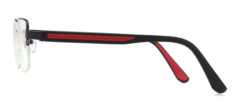 CARETTA CRTTA 7840-C.M06 Optik Genç,Yetişkin Erkek Köşeli Yarım Çerçeveli Metal - 3