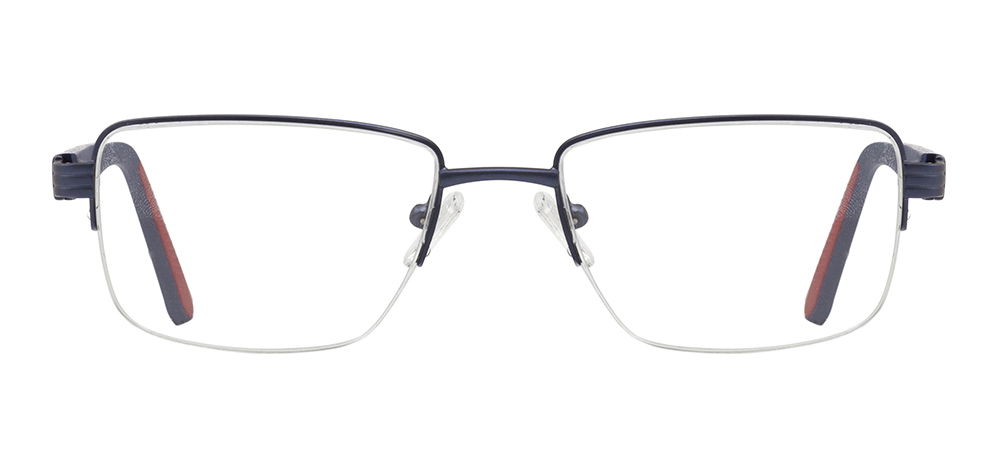 CARETTA CRTTA 7840-C.M118 Optik Genç,Yetişkin Erkek Köşeli Yarım Çerçeveli Metal - 1