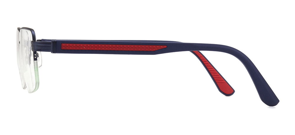 CARETTA CRTTA 7840-C.M118 Optik Genç,Yetişkin Erkek Köşeli Yarım Çerçeveli Metal - 3