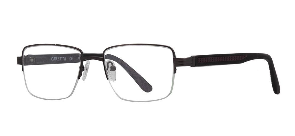 CARETTA CRTTA 7840-C.M119 Optik Genç,Yetişkin Erkek Köşeli Yarım Çerçeveli Metal - 2