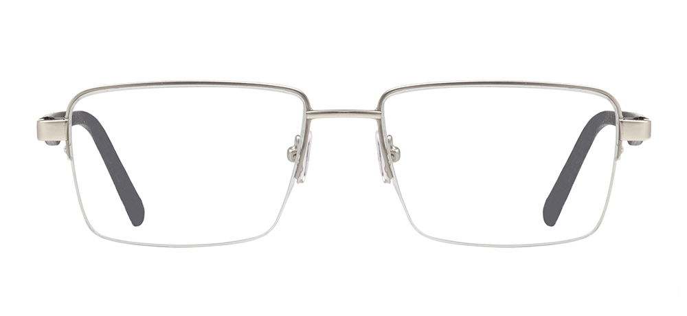 CARETTA CRTTA 7841-C.M01 Optik Genç,Yetişkin Erkek Köşeli Yarım Çerçeveli Metal - 1