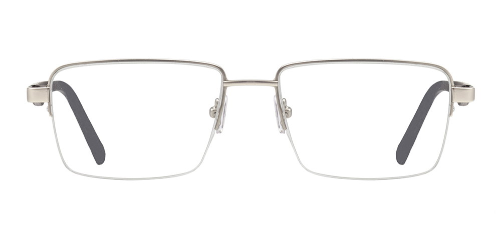 CARETTA CRTTA 7841-C.M01 Optik Genç,Yetişkin Erkek Köşeli Yarım Çerçeveli Metal - 1