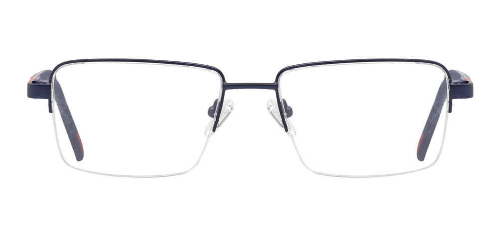 CARETTA CRTTA 7841-C.M118 Optik Genç,Yetişkin Erkek Köşeli Yarım Çerçeveli Metal - 1