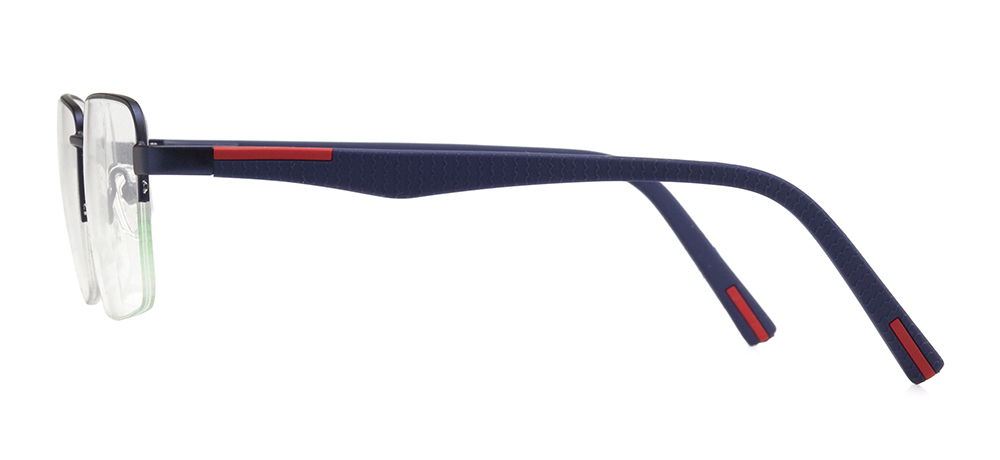 CARETTA CRTTA 7841-C.M118 Optik Genç,Yetişkin Erkek Köşeli Yarım Çerçeveli Metal - 3