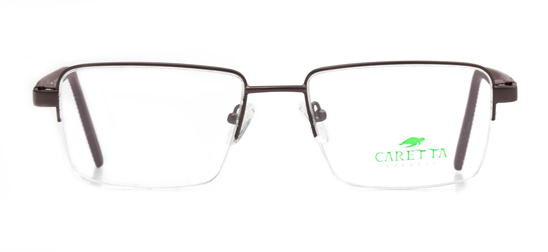 CARETTA CRTTA 7841-C.M119 Optik Genç,Yetişkin Erkek Köşeli Yarım Çerçeveli Metal - 1