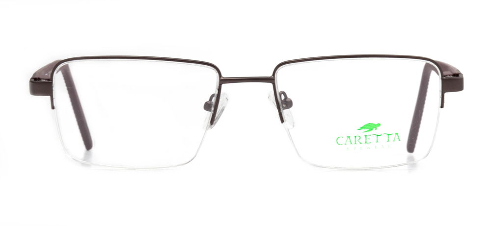 CARETTA CRTTA 7841-C.M119 Optik Genç,Yetişkin Erkek Köşeli Yarım Çerçeveli Metal - 1