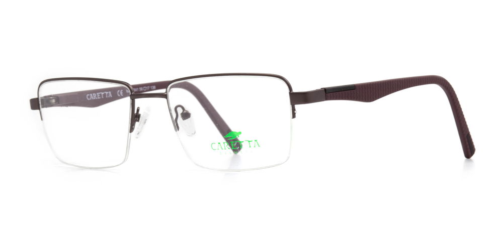 CARETTA CRTTA 7841-C.M119 Optik Genç,Yetişkin Erkek Köşeli Yarım Çerçeveli Metal - 2