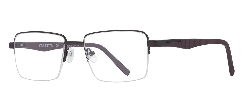 CARETTA CRTTA 7841-C.M119 Optik Genç,Yetişkin Erkek Köşeli Yarım Çerçeveli Metal - 2
