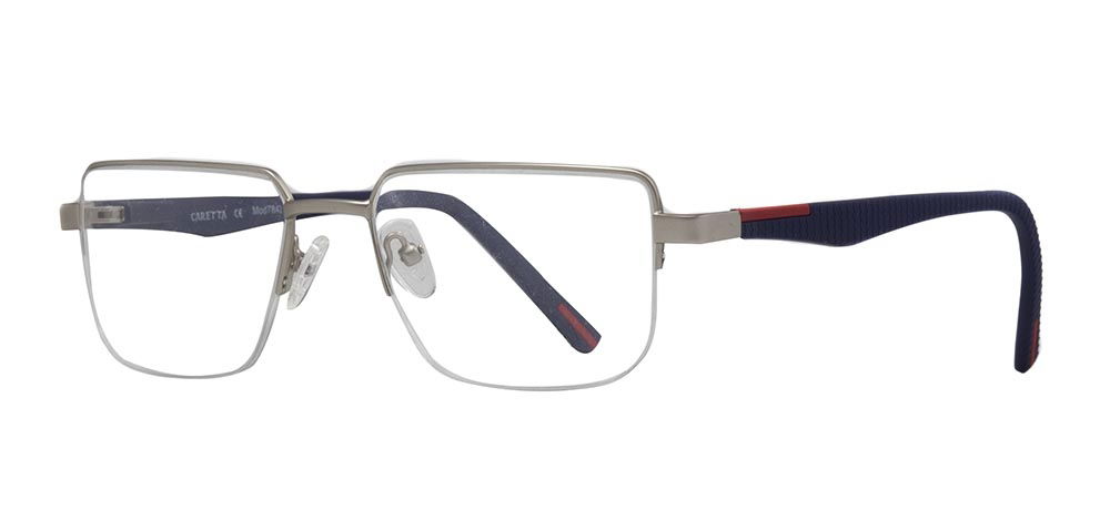 CARETTA CRTTA 7842-C.M01 Optik Genç,Yetişkin Erkek Köşeli Yarım Çerçeveli Metal - 2