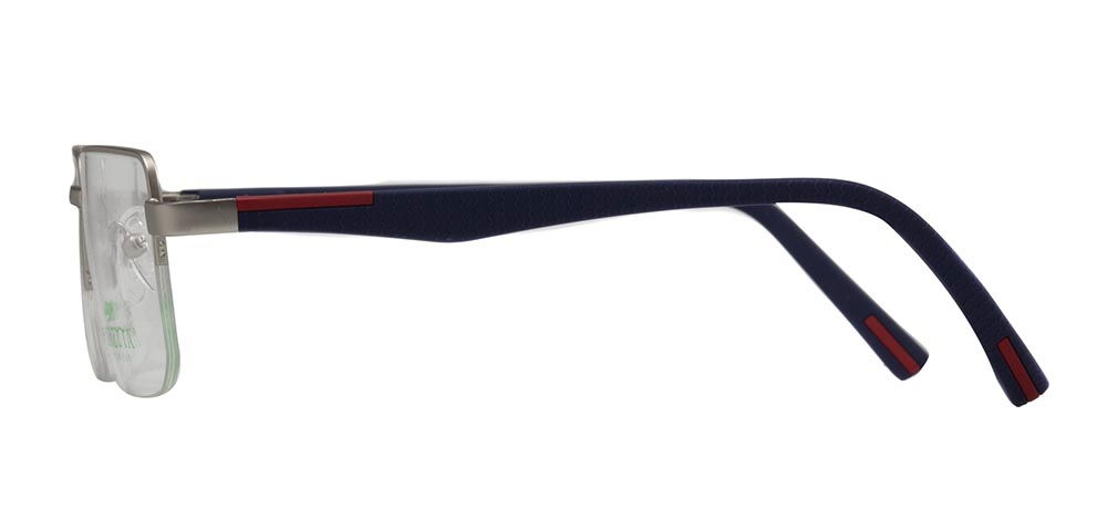 CARETTA CRTTA 7842-C.M01 Optik Genç,Yetişkin Erkek Köşeli Yarım Çerçeveli Metal - 3