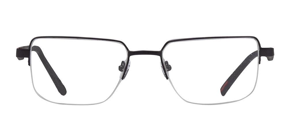 CARETTA CRTTA 7842-C.M06 Optik Genç,Yetişkin Erkek Köşeli Yarım Çerçeveli Metal - 1