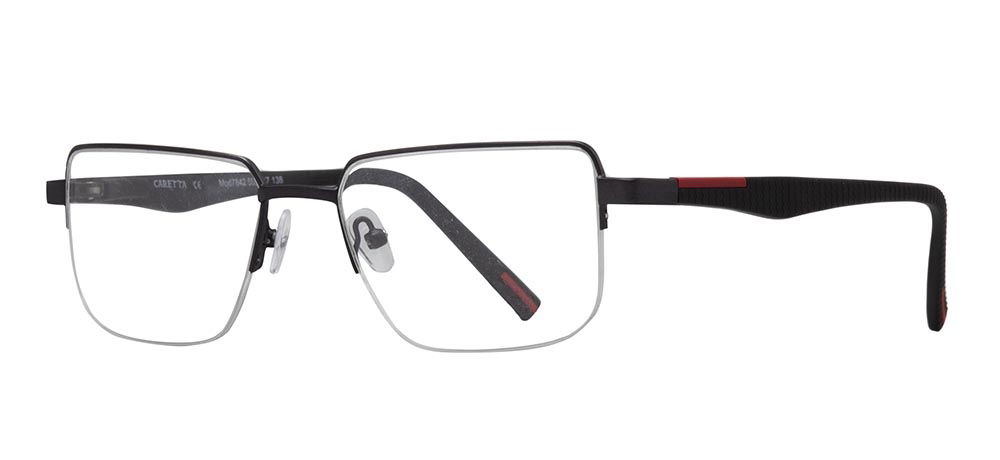 CARETTA CRTTA 7842-C.M06 Optik Genç,Yetişkin Erkek Köşeli Yarım Çerçeveli Metal - 2