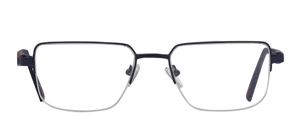 CARETTA CRTTA 7842-C.M118 Optik Genç,Yetişkin Erkek Köşeli Yarım Çerçeveli Metal - 1