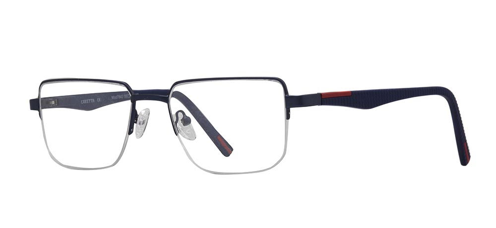 CARETTA CRTTA 7842-C.M118 Optik Genç,Yetişkin Erkek Köşeli Yarım Çerçeveli Metal - 2