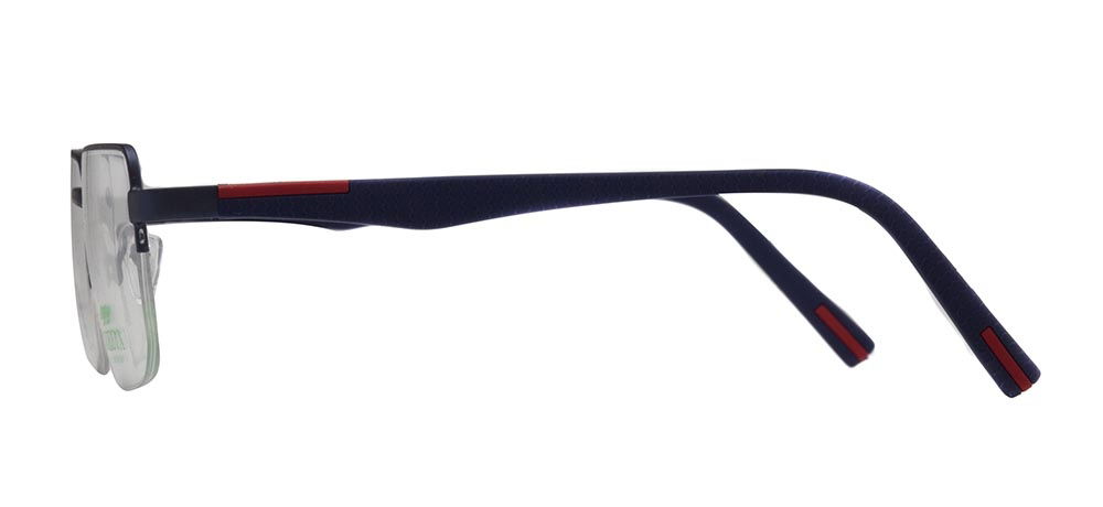 CARETTA CRTTA 7842-C.M118 Optik Genç,Yetişkin Erkek Köşeli Yarım Çerçeveli Metal - 3