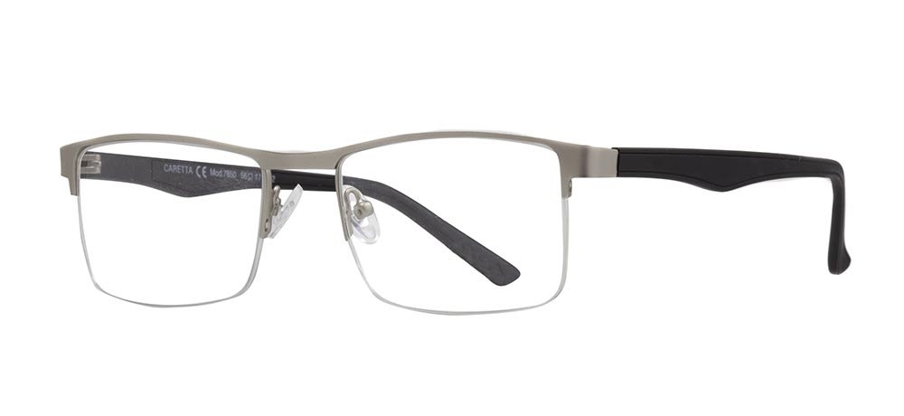 CARETTA CRTTA 7850-C.M01 Optik Genç,Yetişkin Erkek Köşeli Yarım Çerçeveli Metal - 2
