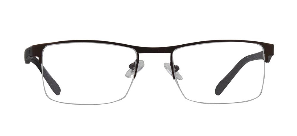 CARETTA CRTTA 7850-C.M119 Optik Genç,Yetişkin Erkek Köşeli Yarım Çerçeveli Metal - 1