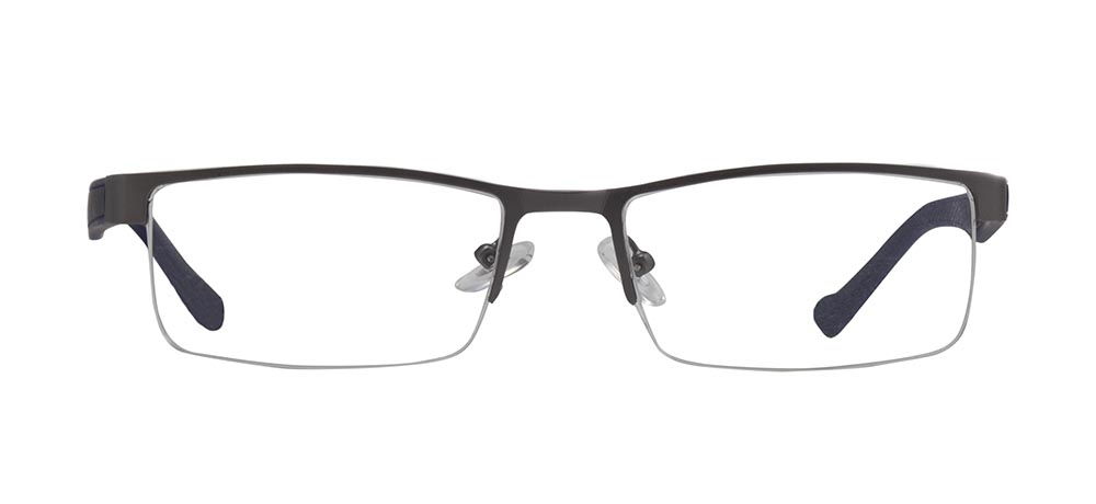 CARETTA CRTTA 7851-C.M02 Optik Genç,Yetişkin Erkek Köşeli Yarım Çerçeveli Metal - 1