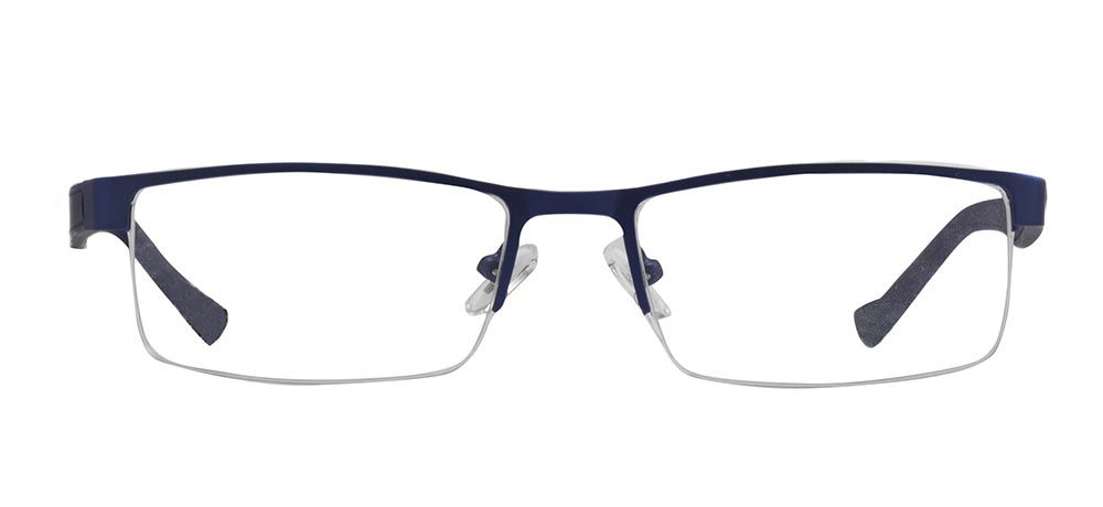 CARETTA CRTTA 7851-C.M118 Optik Genç,Yetişkin Erkek Köşeli Yarım Çerçeveli Metal - 1