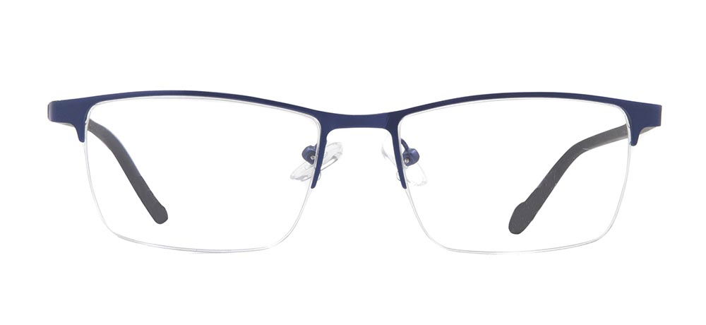 CARETTA CRTTA 7852-C.M118 Optik Genç,Yetişkin Erkek Köşeli Yarım Çerçeveli Metal - 1