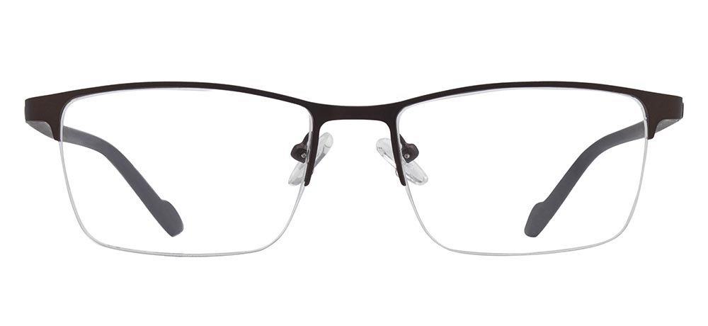 CARETTA CRTTA 7852-C.M119 Optik Genç,Yetişkin Erkek Köşeli Yarım Çerçeveli Metal - 1