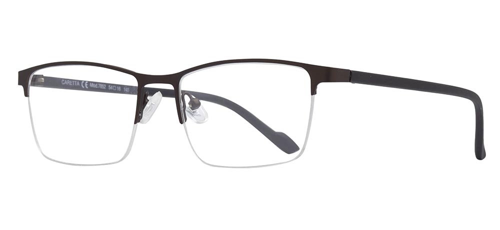 CARETTA CRTTA 7852-C.M119 Optik Genç,Yetişkin Erkek Köşeli Yarım Çerçeveli Metal - 2