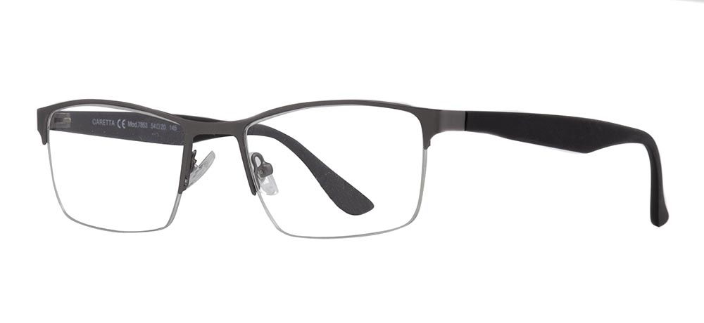 CARETTA CRTTA 7853-C.M02 Optik Genç,Yetişkin Erkek Köşeli Yarım Çerçeveli Metal - 2