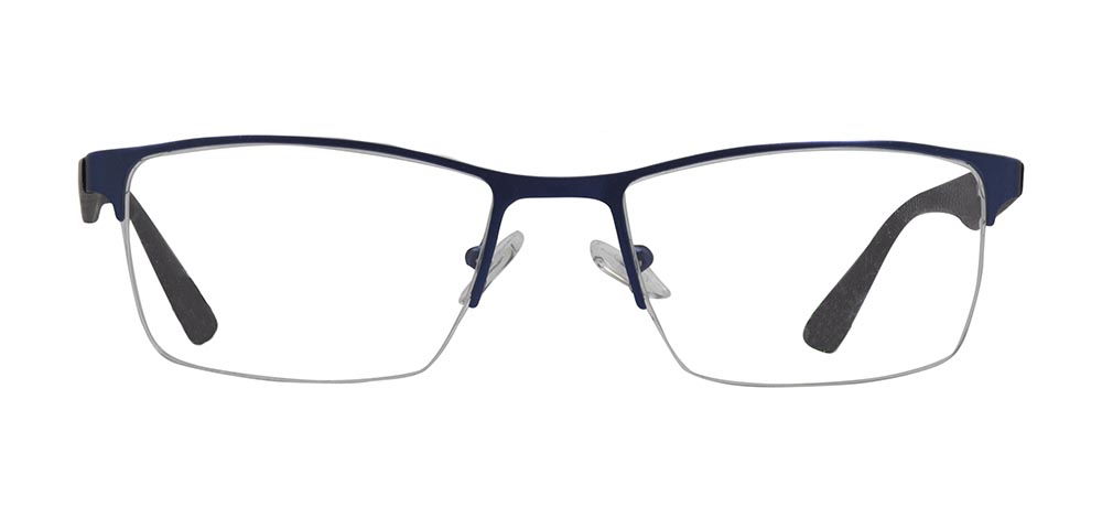 CARETTA CRTTA 7853-C.M118 Optik Genç,Yetişkin Erkek Köşeli Yarım Çerçeveli Metal - 1