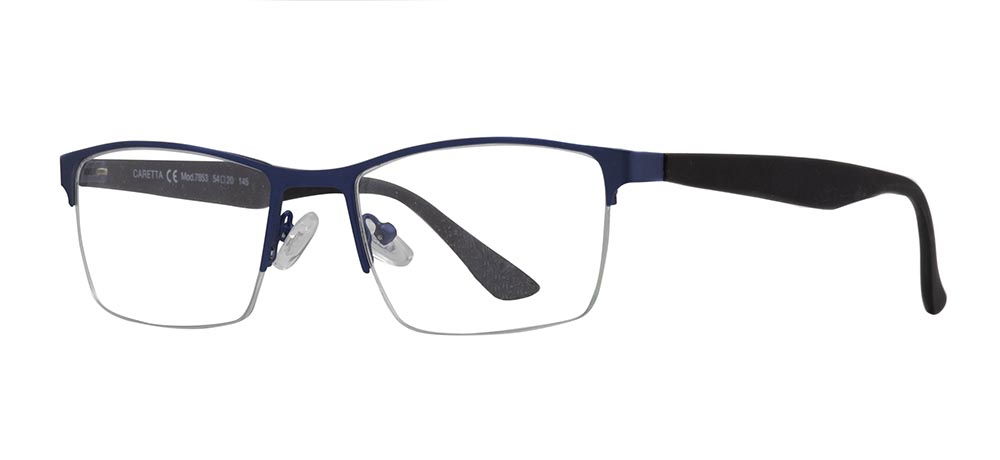 CARETTA CRTTA 7853-C.M118 Optik Genç,Yetişkin Erkek Köşeli Yarım Çerçeveli Metal - 2