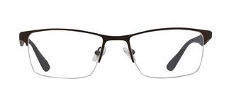 CARETTA CRTTA 7853-C.M119 Optik Genç,Yetişkin Erkek Köşeli Yarım Çerçeveli Metal 