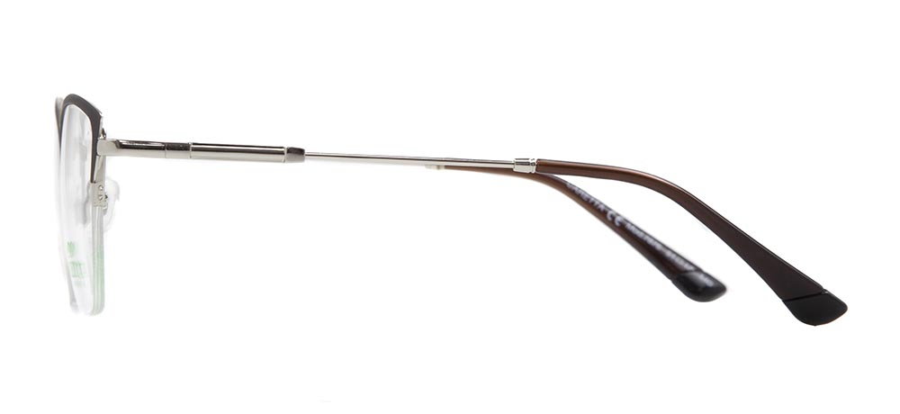 CARETTA CRTTA 7876-C.0401 Optik Genç Kadın Geometrik Yarım Çerçeveli Metal - 3