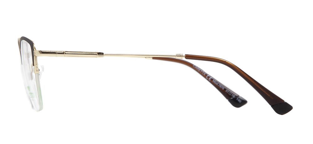 CARETTA CRTTA 7876-C.0406 Optik Genç Kadın Geometrik Yarım Çerçeveli Metal - 3