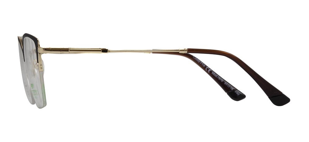 CARETTA CRTTA 7876-C.0603 Optik Genç Kadın Geometrik Yarım Çerçeveli Metal - 3