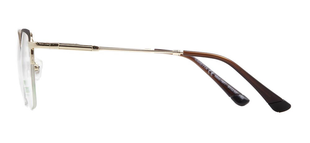 CARETTA CRTTA 7877-C.0403 Optik Genç Kadın Geometrik Yarım Çerçeveli Metal - 3