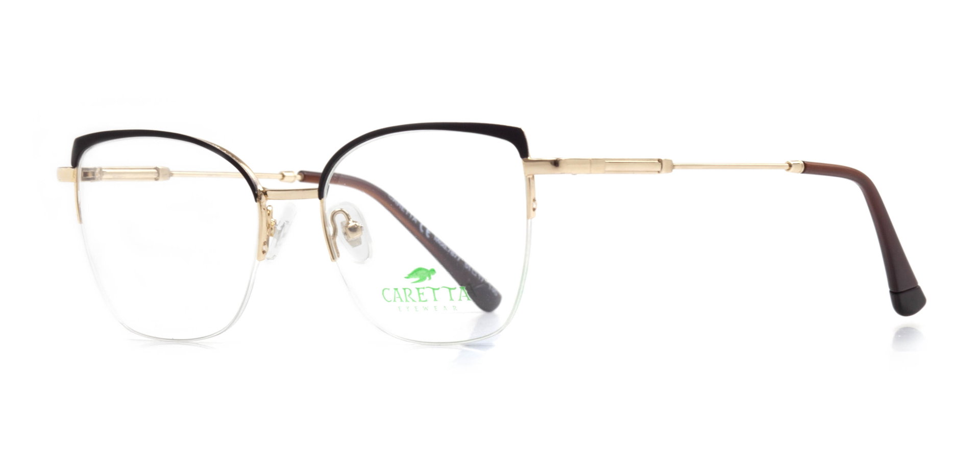 CARETTA CRTTA 7877-C.0603 Optik Genç Kadın Geometrik Yarım Çerçeveli Metal - 2