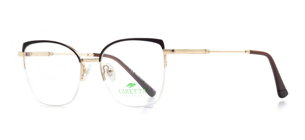 CARETTA CRTTA 7877-C.0603 Optik Genç Kadın Geometrik Yarım Çerçeveli Metal - 2