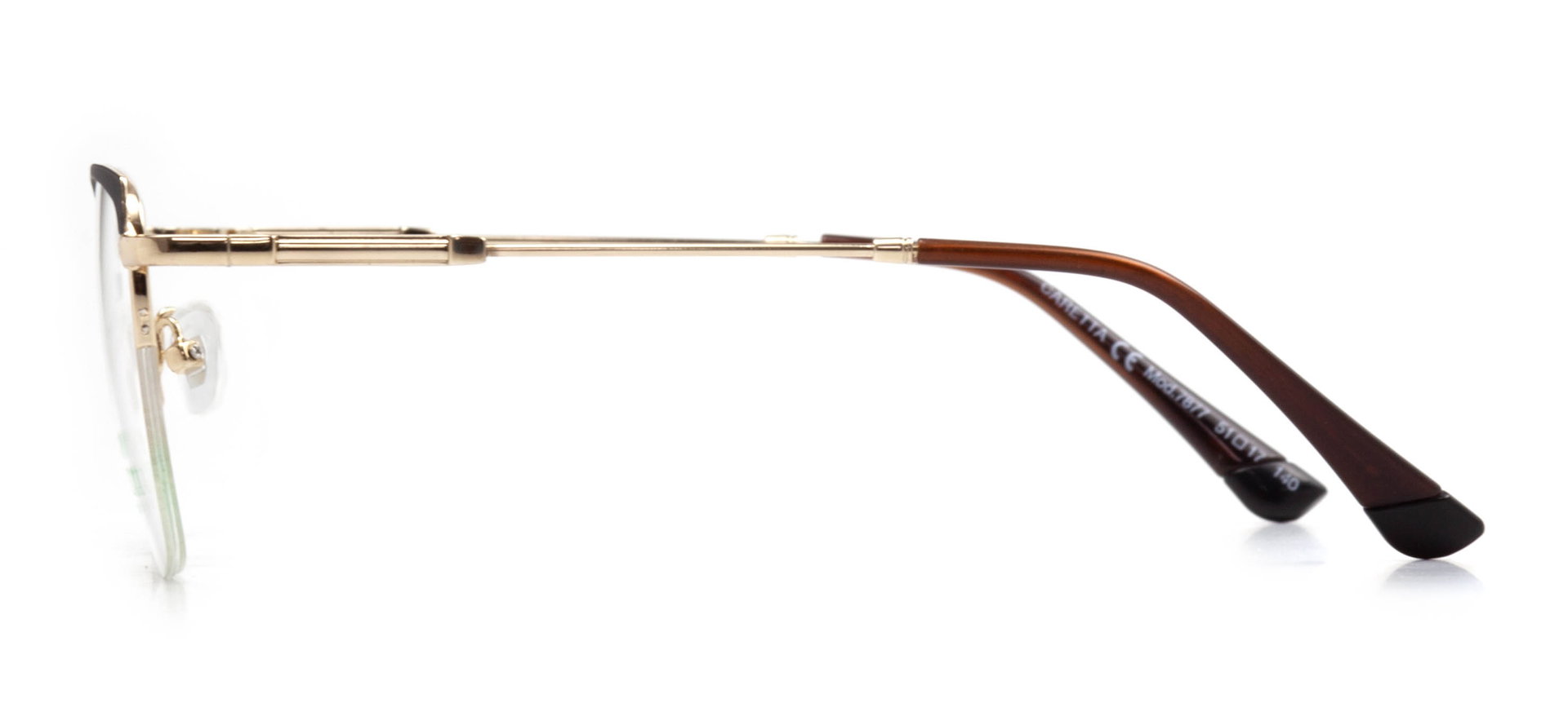 CARETTA CRTTA 7877-C.0603 Optik Genç Kadın Geometrik Yarım Çerçeveli Metal - 3