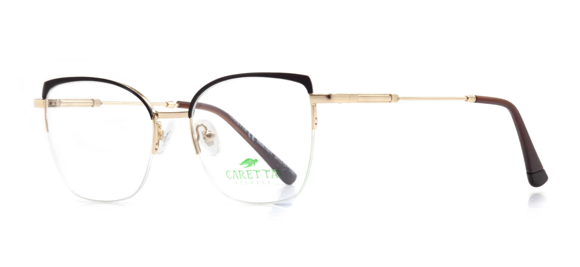 CARETTA CRTTA 7877-C.M0603 Optik Genç Kadın Geometrik Yarım Çerçeveli Metal - 2