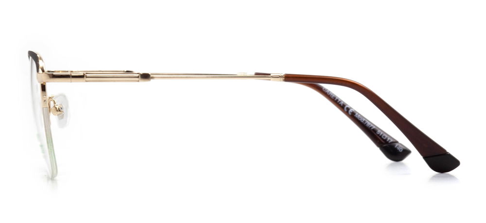 CARETTA CRTTA 7877-C.M0603 Optik Genç Kadın Geometrik Yarım Çerçeveli Metal - 3