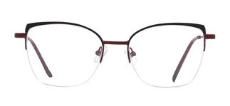 CARETTA CRTTA 7877-C.M0615 Optik Genç Kadın Geometrik Yarım Çerçeveli Metal - CARETTA