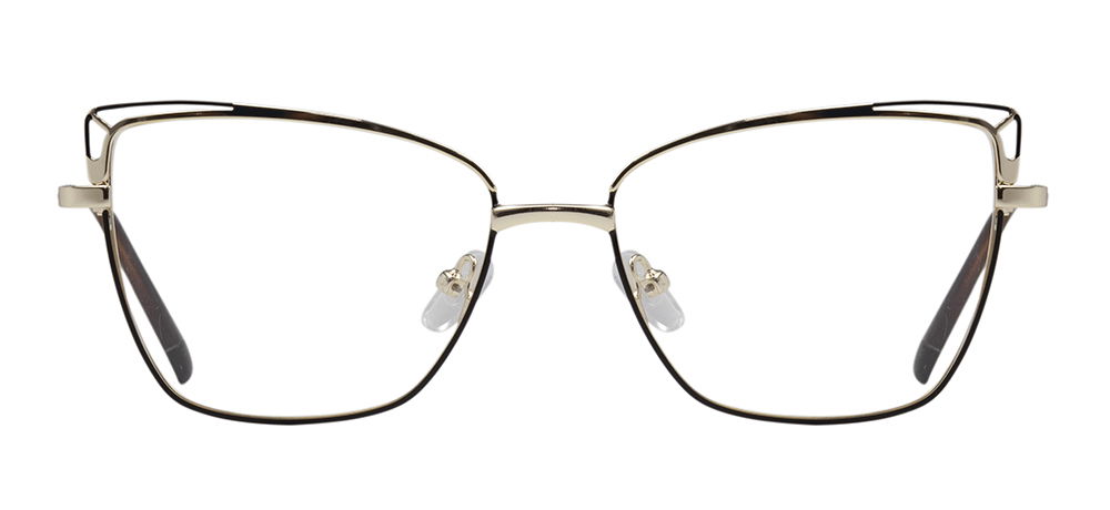 CARETTA CRTTA 7878-C.0603 Optik Genç Kadın Geometrik Çerçeveli Metal - 1