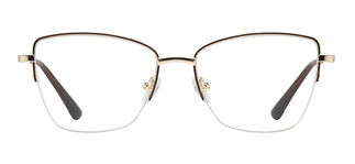 CARETTA CRTTA 7879-C.0403 Optik Genç Kadın Köşeli Yarım Çerçeveli Metal - CARETTA