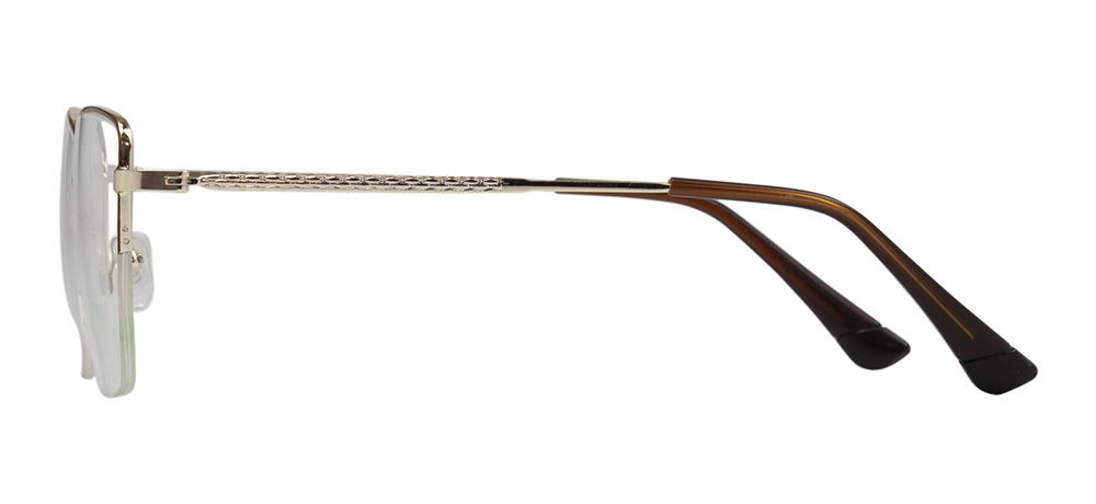 CARETTA CRTTA 7879-C.0403 Optik Genç Kadın Köşeli Yarım Çerçeveli Metal - 3