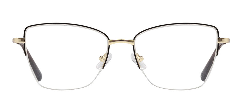 CARETTA CRTTA 7879-C.0603 Optik Genç Kadın Köşeli Yarım Çerçeveli Metal - 1