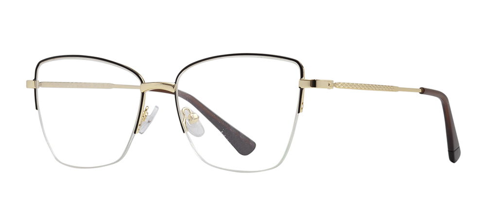 CARETTA CRTTA 7879-C.0603 Optik Genç Kadın Köşeli Yarım Çerçeveli Metal - 2