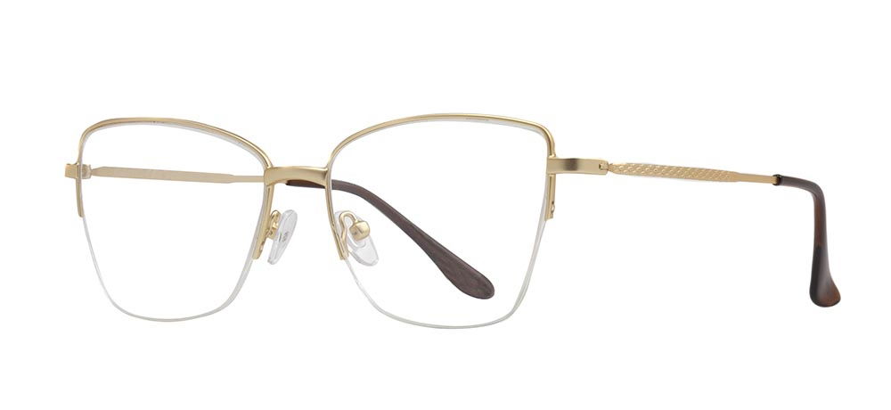 CARETTA CRTTA 7879-C.M03 Optik Genç Kadın Köşeli Yarım Çerçeveli Metal - 2